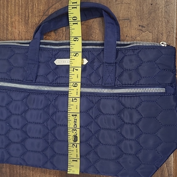 EUC Aimee Kestenberg Mara Blue Quilted Small Satchel Women's Purse - Picture 6 of 8